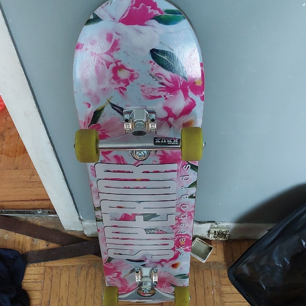 Superior Skateboards Pink Floral Deck